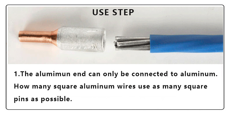 Copper-Aluminum Electric Meter Box Pin Terminal Wire Cable Lugs Bare Connector GTLA2022042808